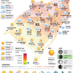 Frente fria ganha força no RS e traz chuva forte nesta sexta-feira