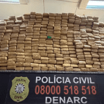 Polícia apreende mais de 300 kg de maconha no RS e foto de ‘parede’ de droga na delegacia chama atenção